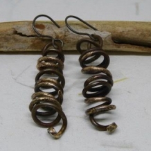 Steel and Gold Earrings